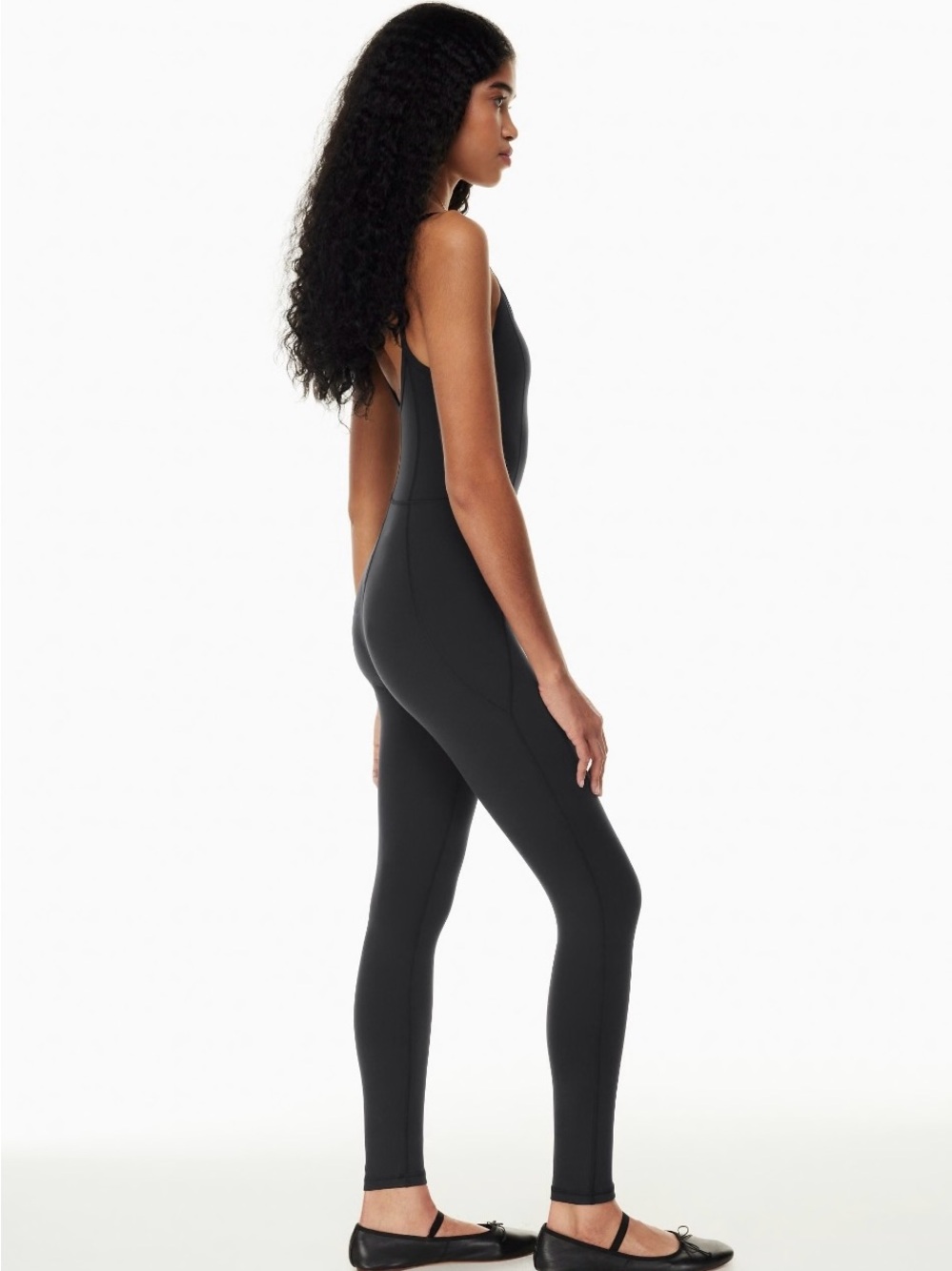 Wilfred Free Aritzia Le Fou Pointe Balletcore Athleisure Black Stappy Jumpsuit - Picture 3 of 11